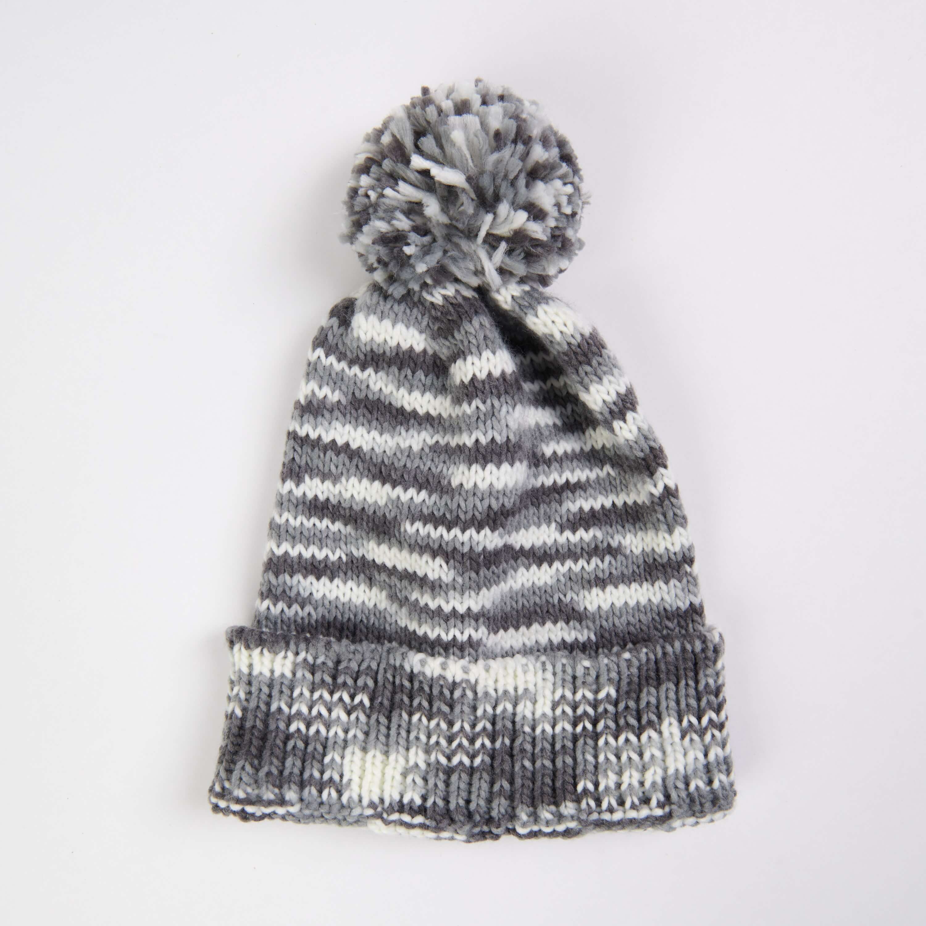 Human Pompom Hat - Salt and Pepper sold by Spark Paws product image thumbnail 2
