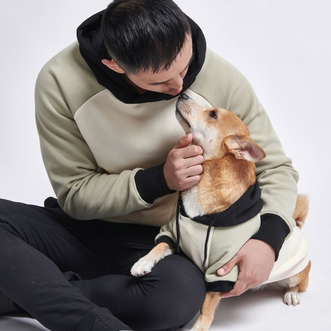 Olive Cream Human Hoodie sold by Spark Paws
