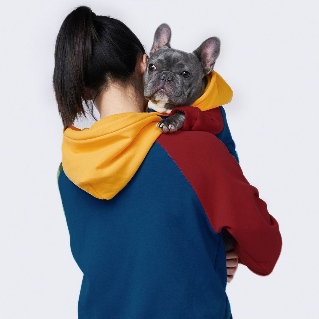 Primary Color Block Human Hoodie sold by Spark Paws product image thumbnail 4