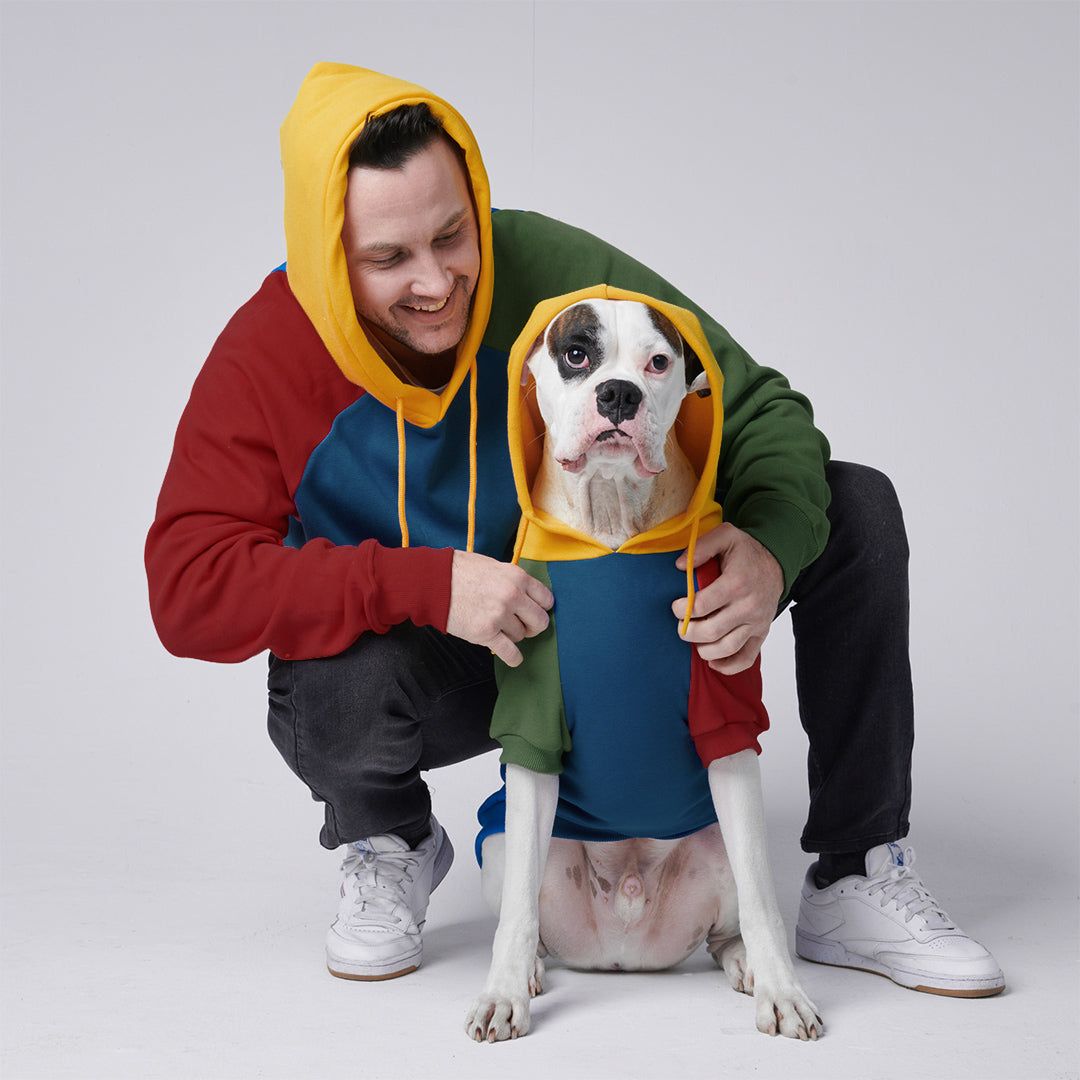 Primary Color Block Human Hoodie sold by Spark Paws