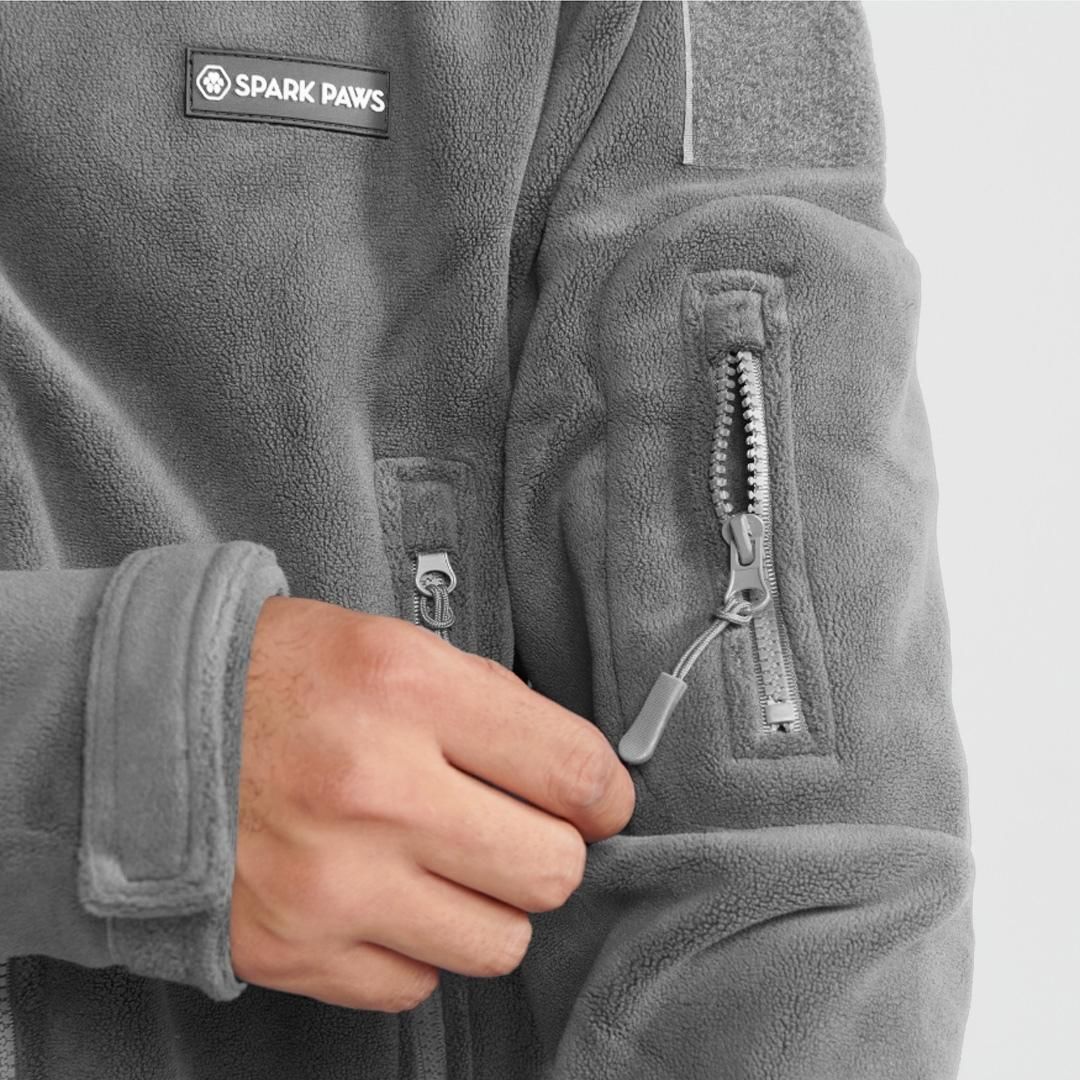 CozyFlex Utility Human Hoodie - Grey sold by Spark Paws product image thumbnail 3