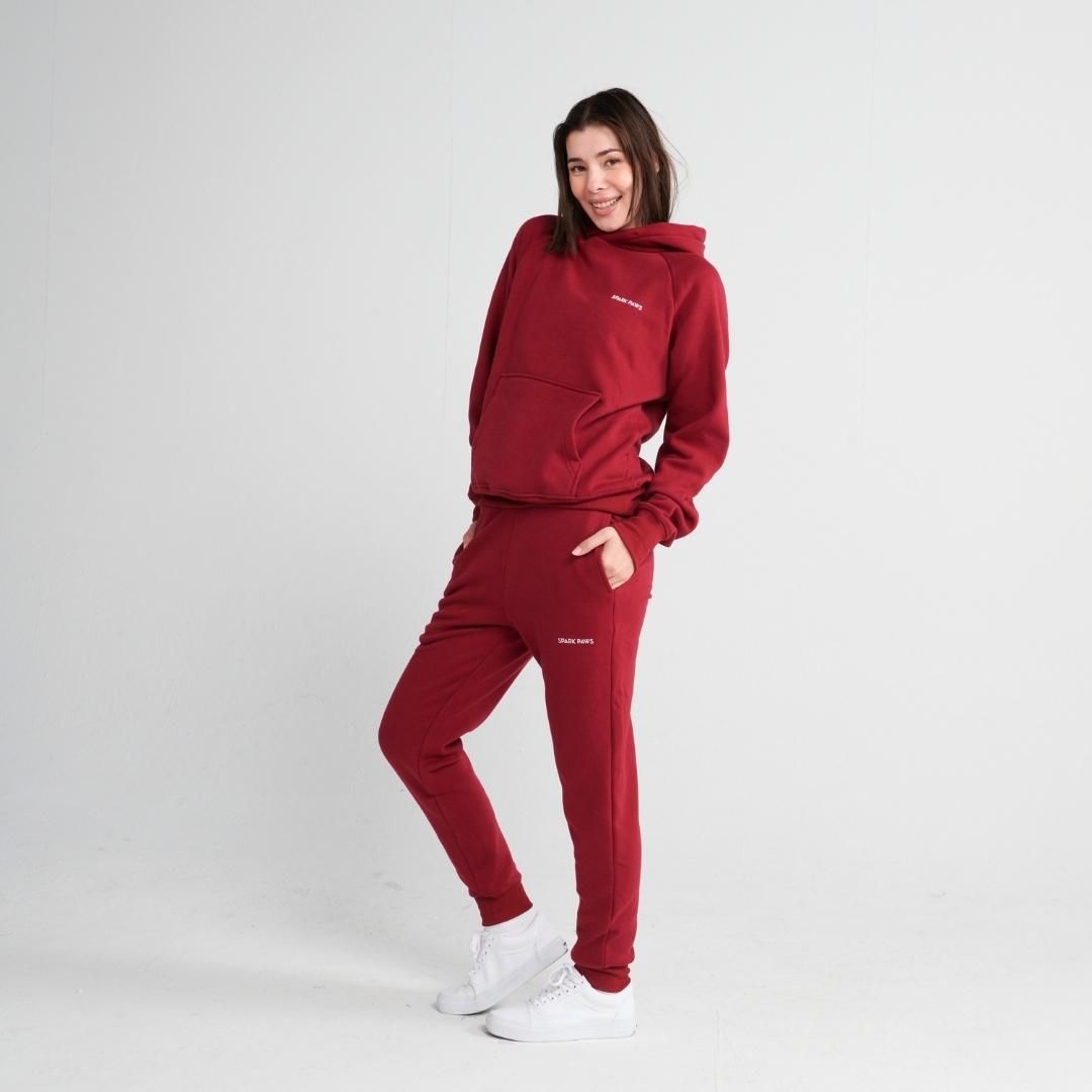 Essential Human Hoodie - Burgundy sold by Spark Paws product image thumbnail 2