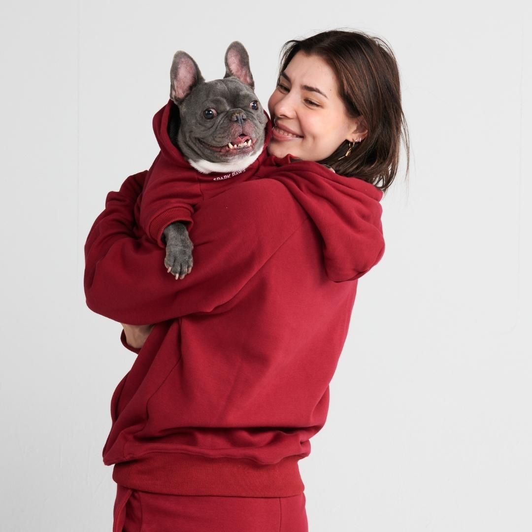 Essential Human Hoodie - Burgundy sold by Spark Paws