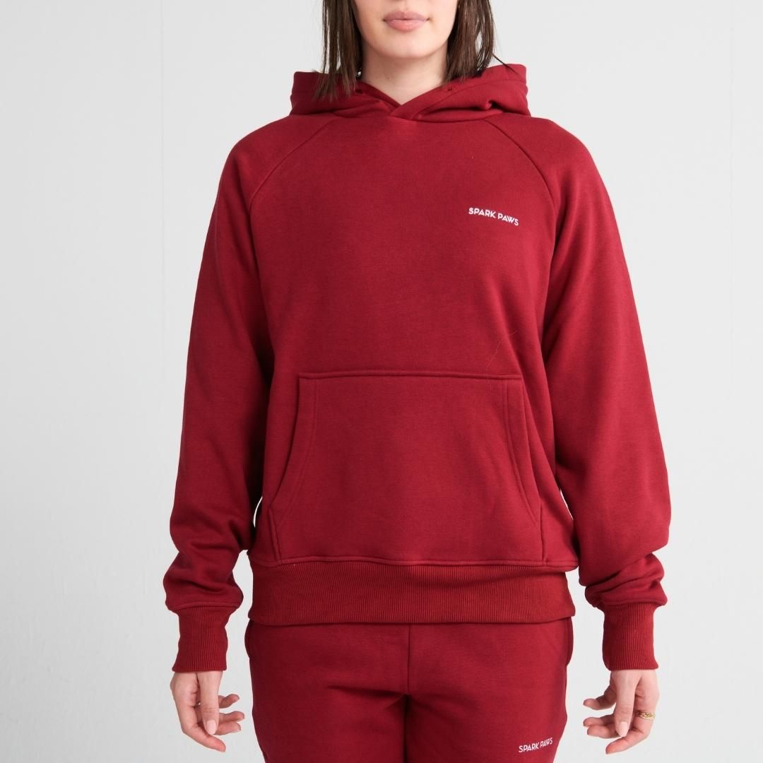 Essential Human Hoodie - Burgundy sold by Spark Paws product image thumbnail 3