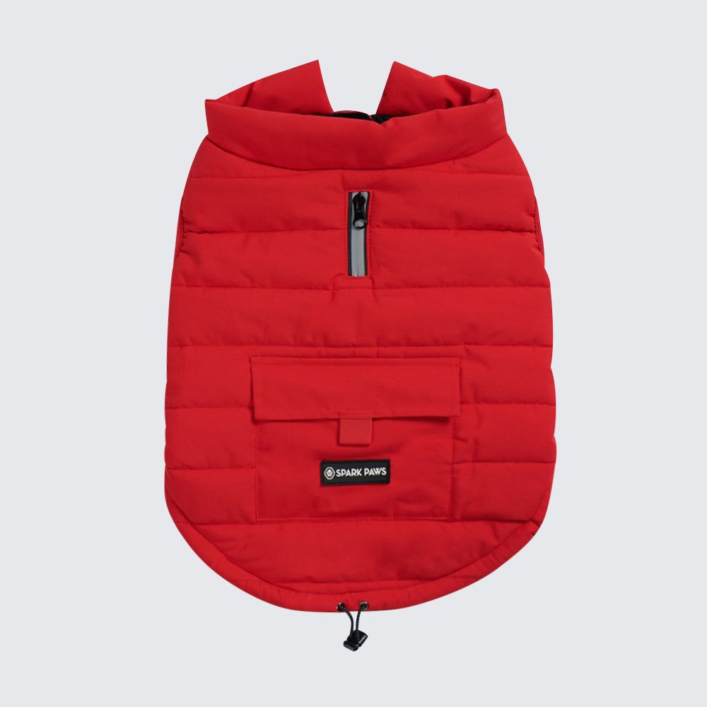 WarmShield Water-Resistant Jacket - Red (SIZE S) sold by Spark Paws product image thumbnail 2