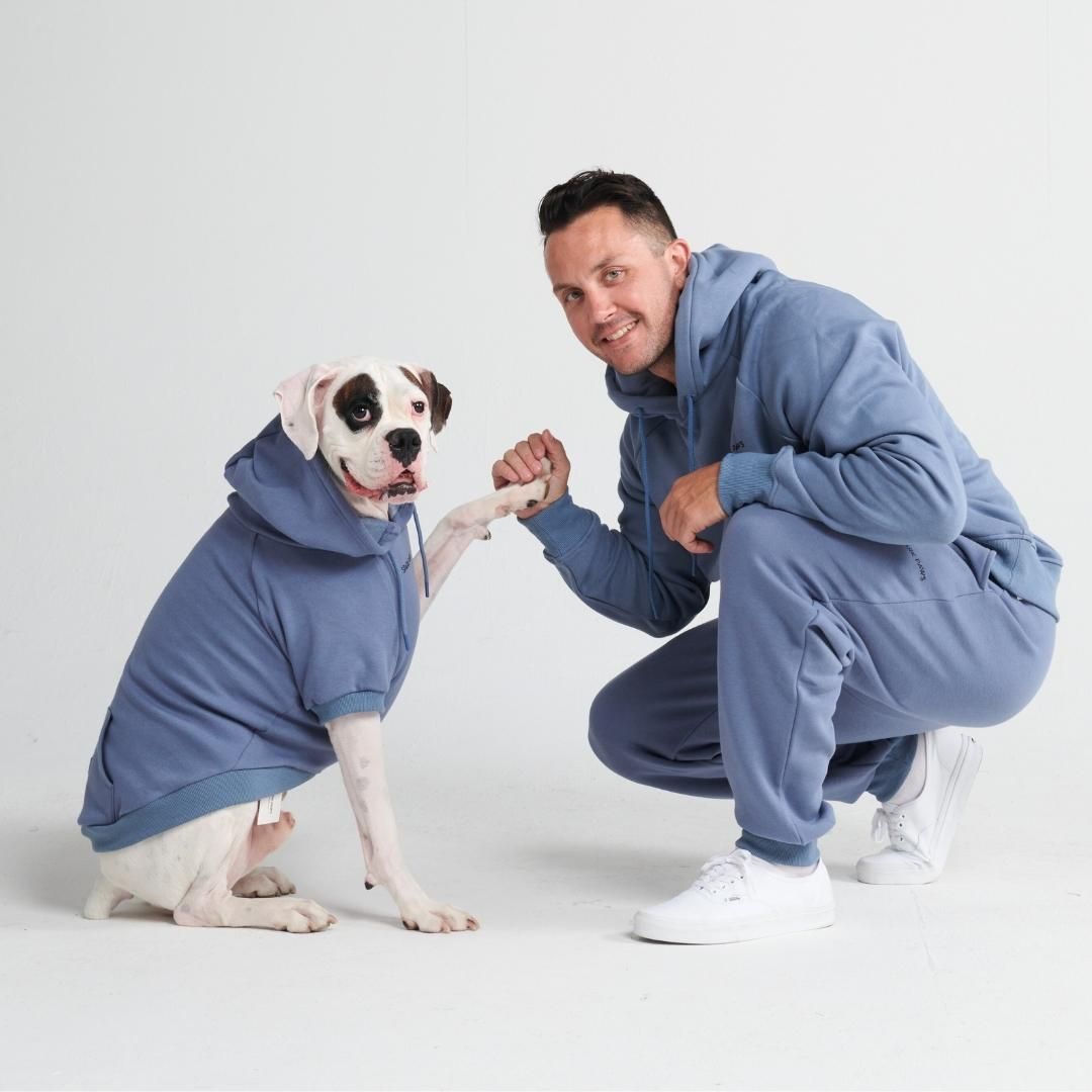 Essential Human Hoodie - Slate Blue sold by Spark Paws