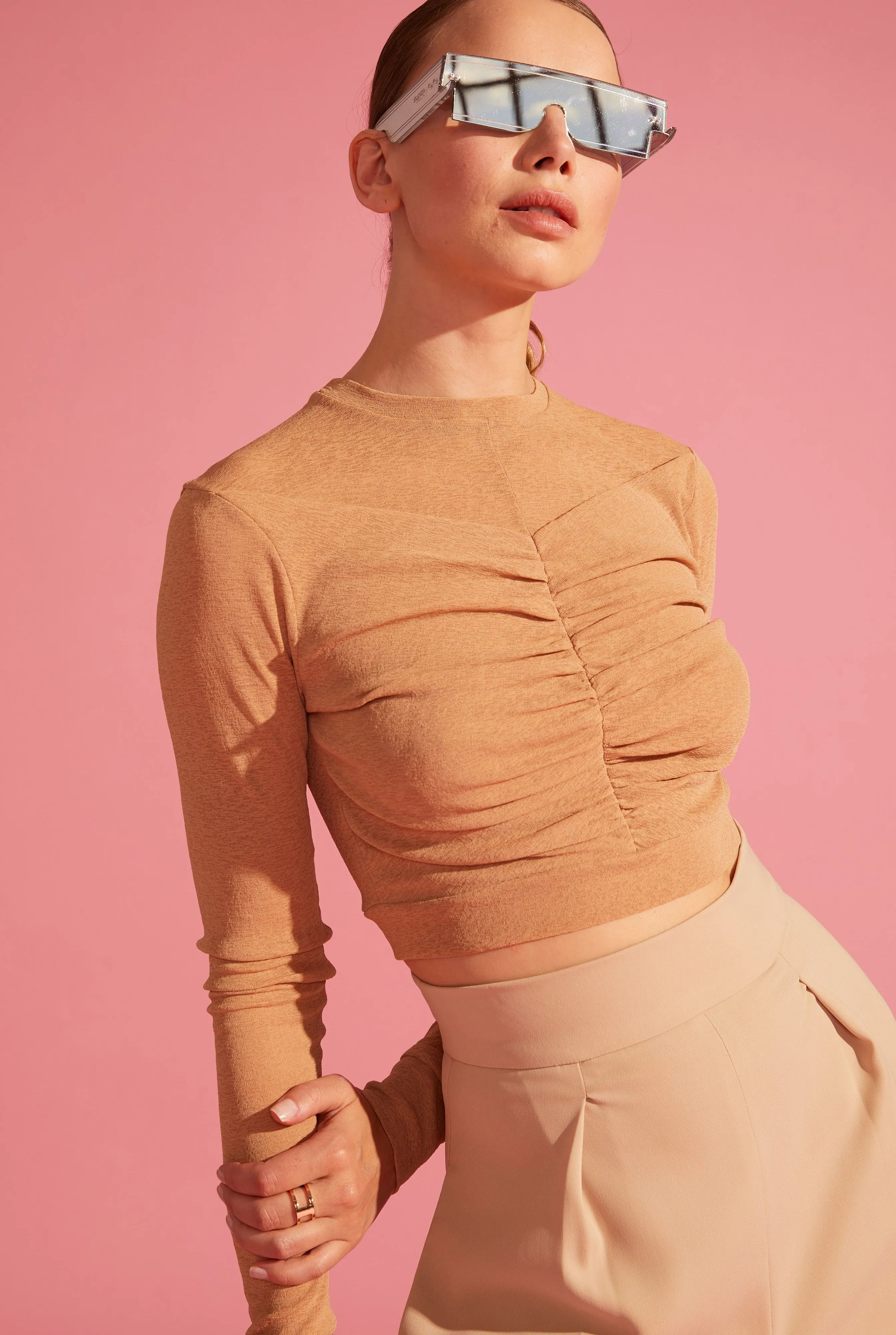 High-Waist Tapered Trousers sold by L’momo product image thumbnail 4