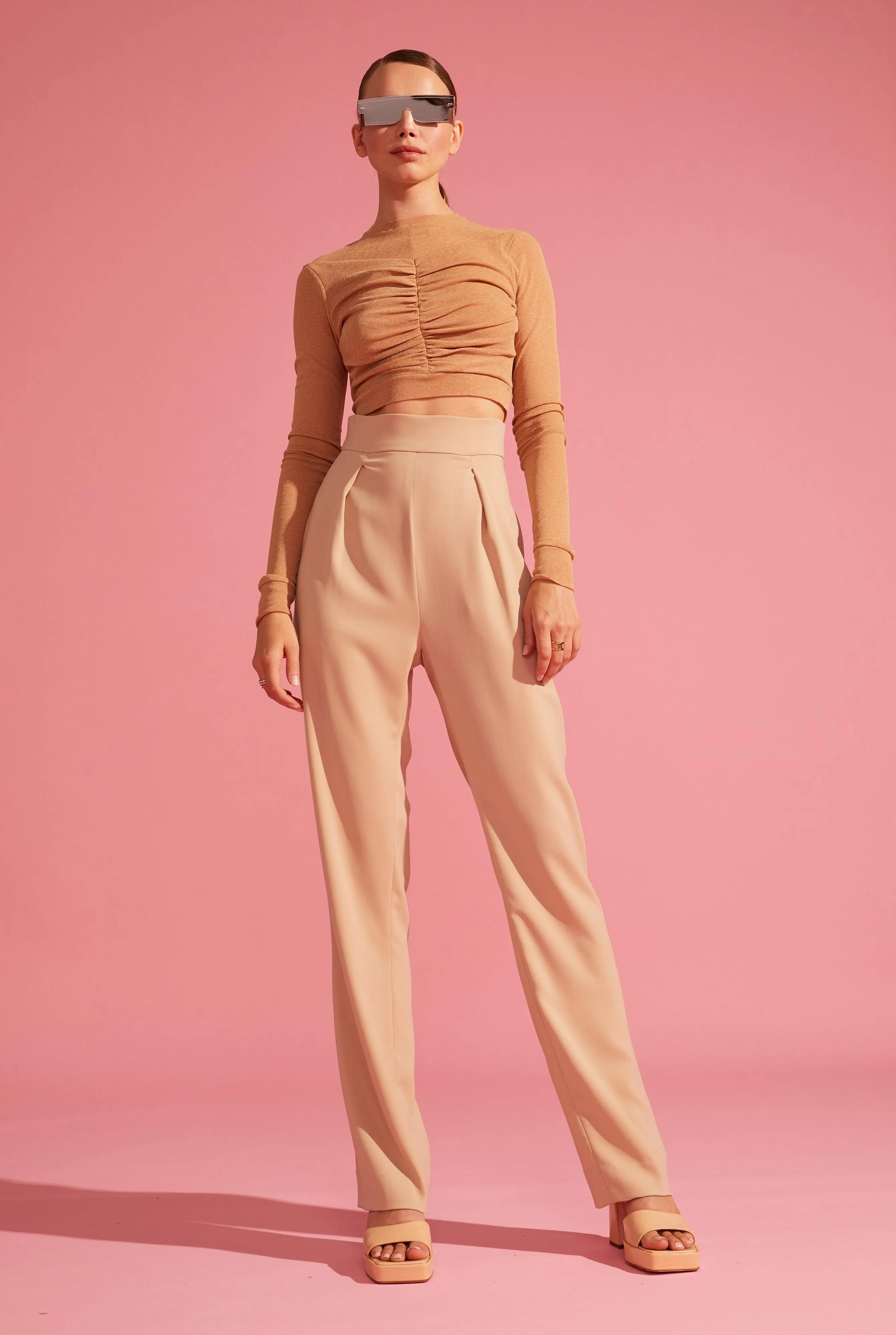 High-Waist Tapered Trousers sold by L’momo product image thumbnail 2