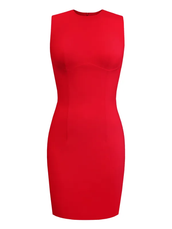Mini Sheath Dress with Jewel Neckline sold by L’momo