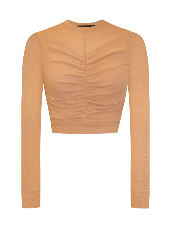 Ruched Long Sleeve Top sold by L’momo