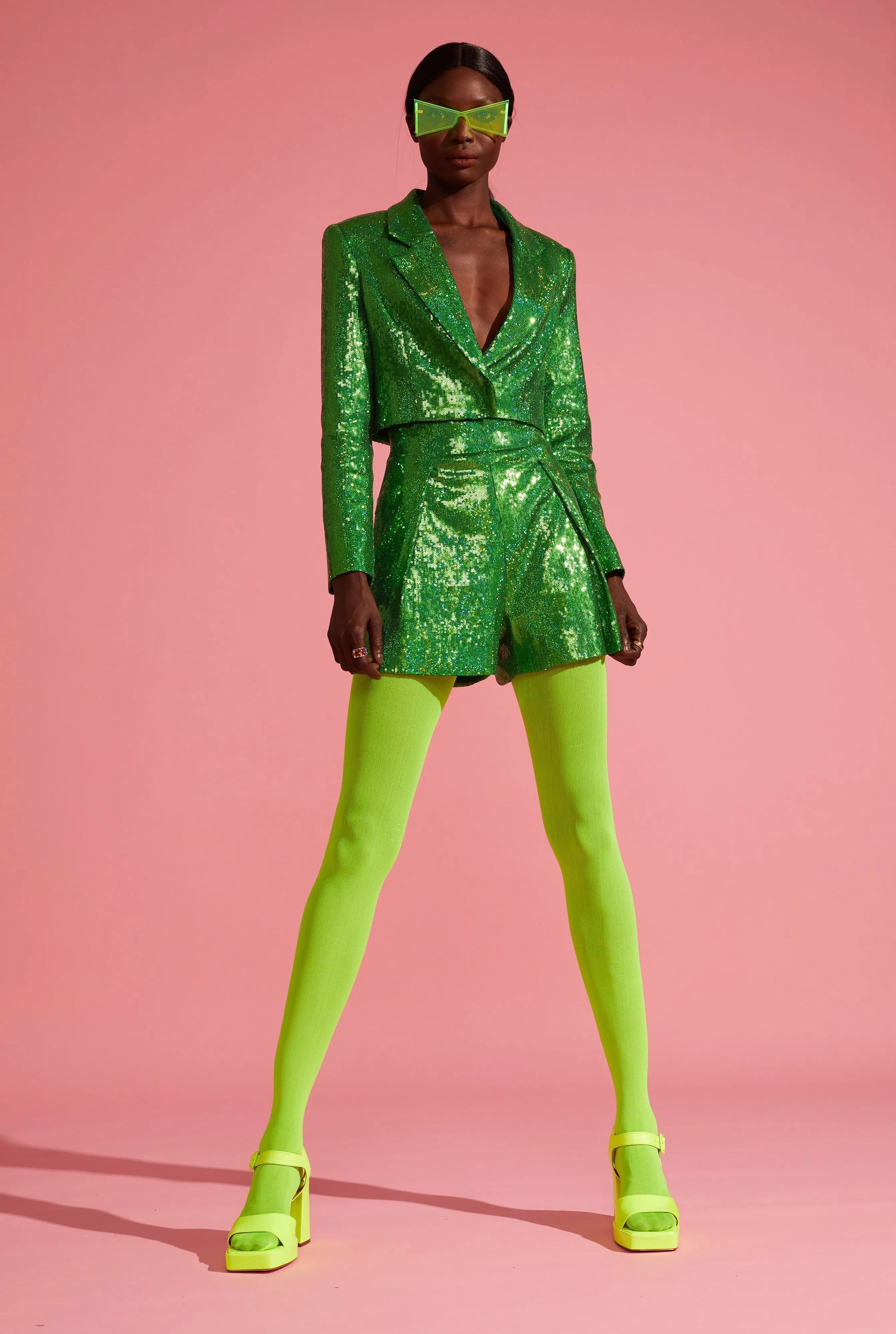 Sequined High-Waist Shorts sold by L’momo product image thumbnail 2