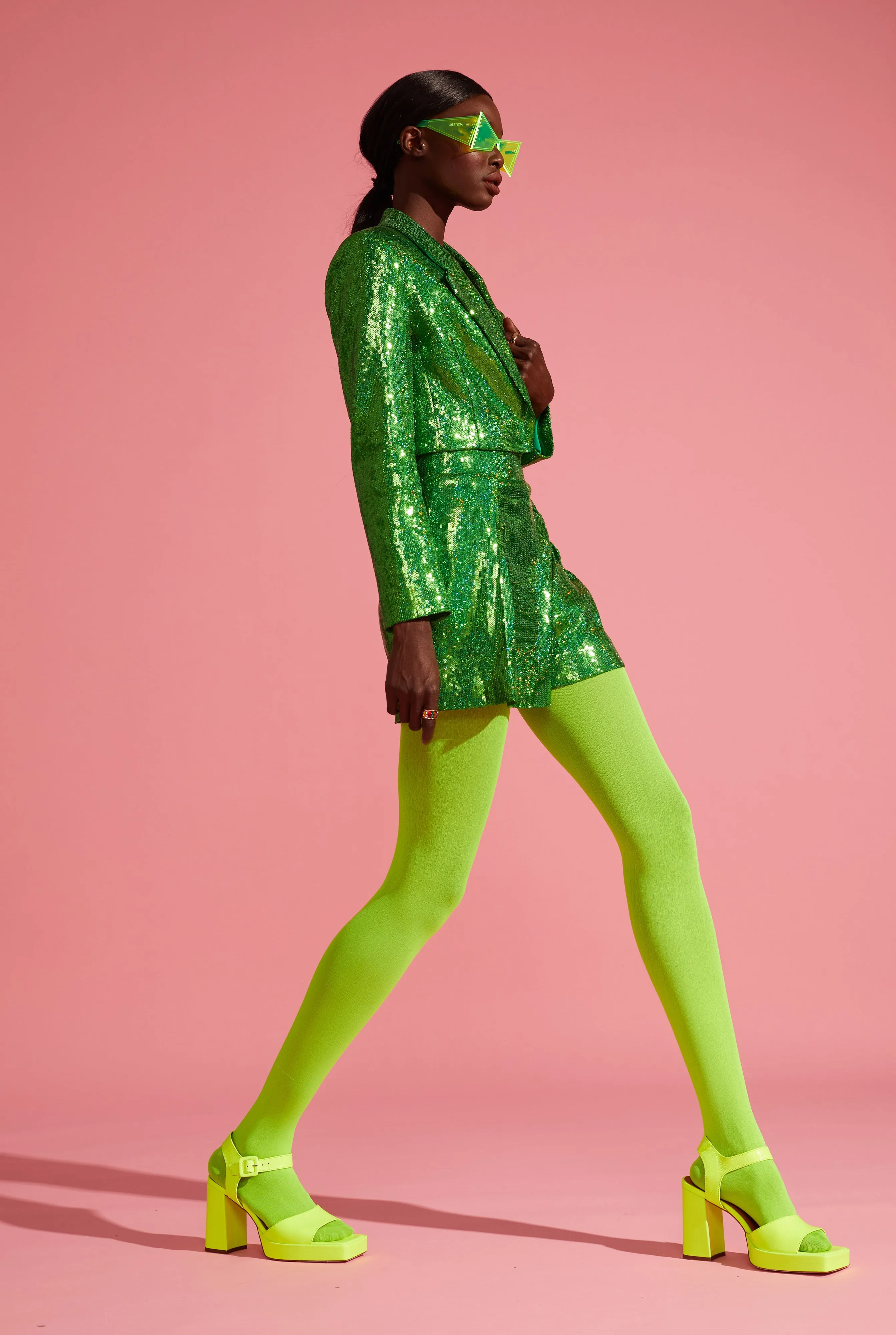 Sequined High-Waist Shorts sold by L’momo product image thumbnail 3
