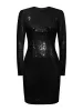Sequined Long Sleeve Dress sold by L’momo