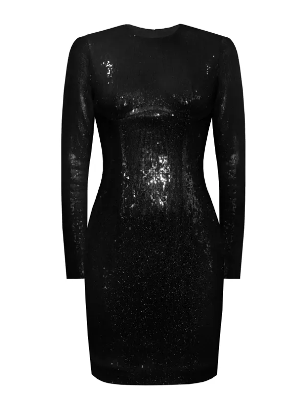Sequined Long Sleeve Dress sold by L’momo