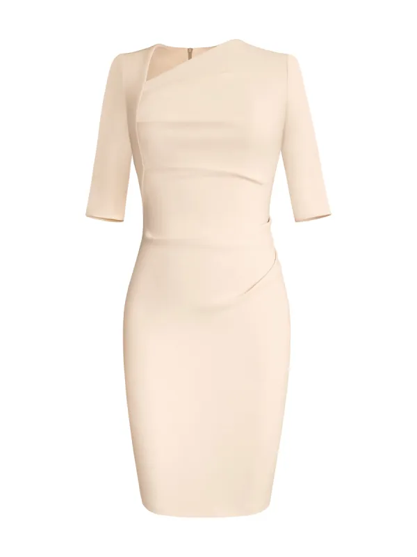 Cut Out Neckline Pleated Dress sold by L’momo