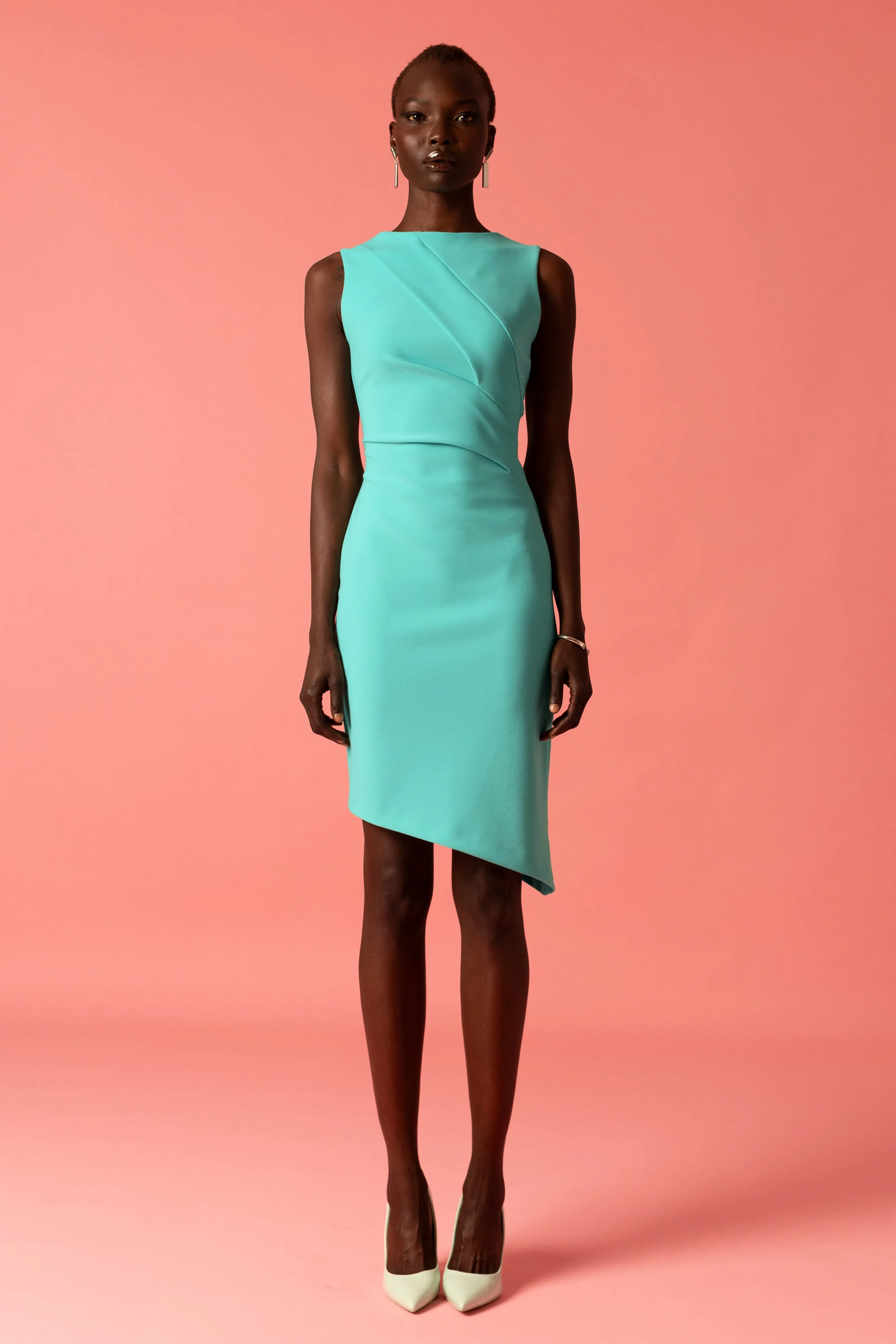 Sleeveless Asymmetric Pleated Dress sold by L’momo product image thumbnail 2