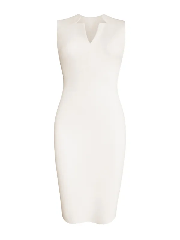Sleeveless Notched Collar Pencil Dress sold by L’momo