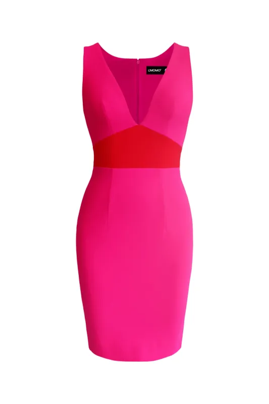 Plunging V Neck Jersey Dress sold by L’momo