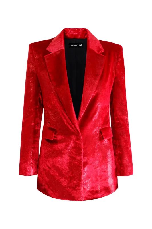 Lurex Velvet Blazer made by L’momo
