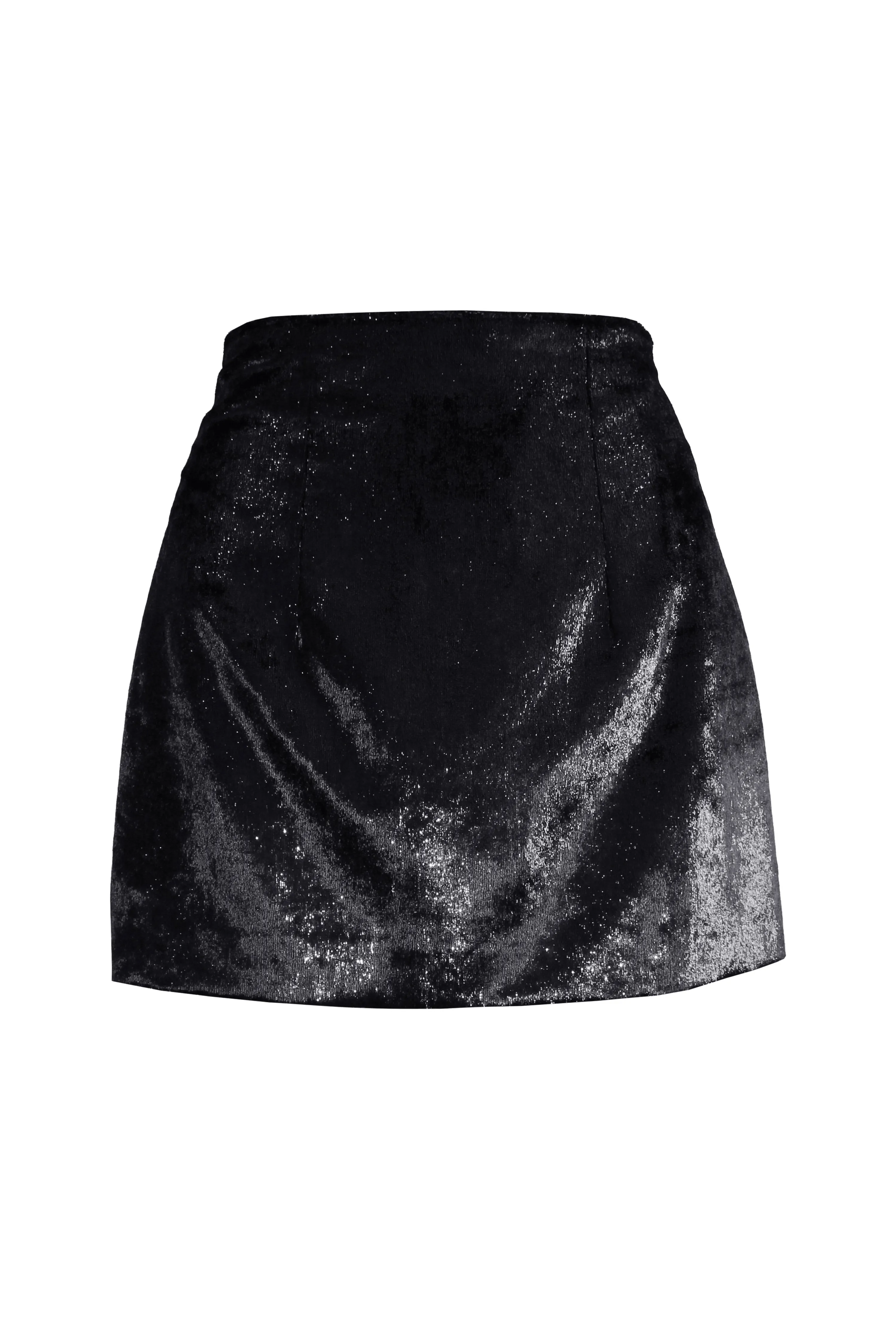 Lurex Velvet Mini Skirt sold by L’momo