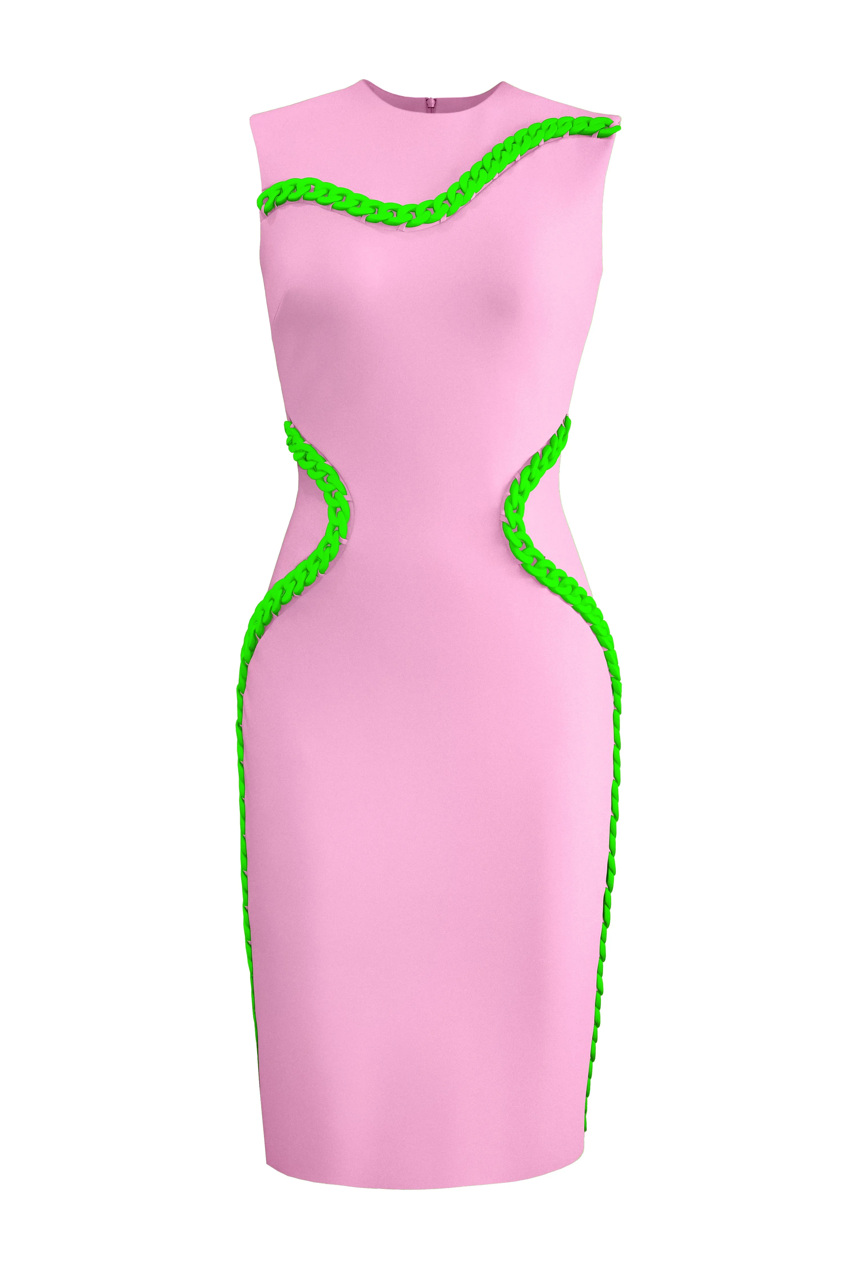 Clean Cut Dress with Chain Accents sold by L’momo product image thumbnail 5