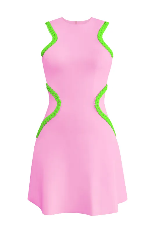 A-Line Dress with Chain Outlines sold by L’momo