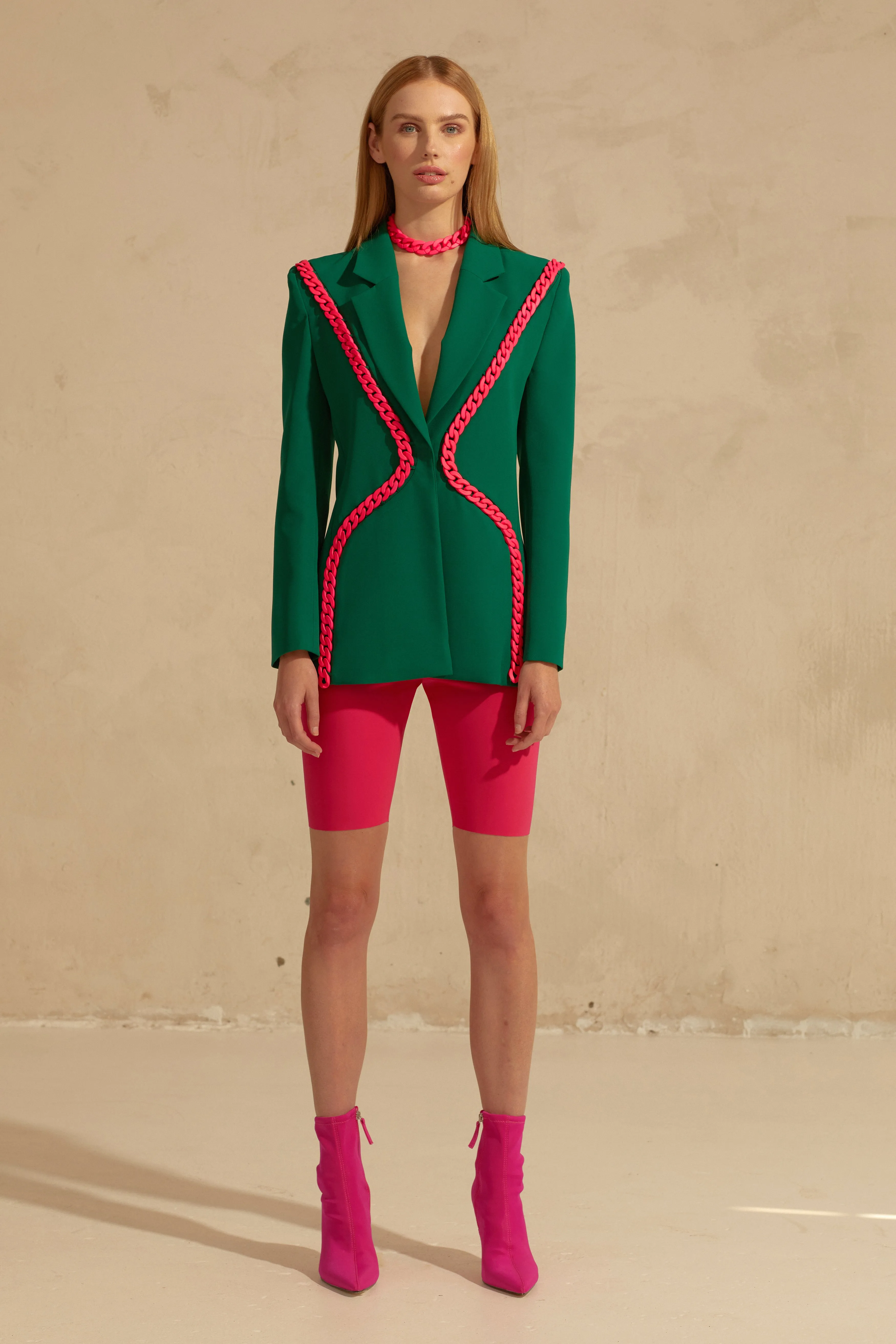Curved Chain Blazer sold by L’momo product image thumbnail 2