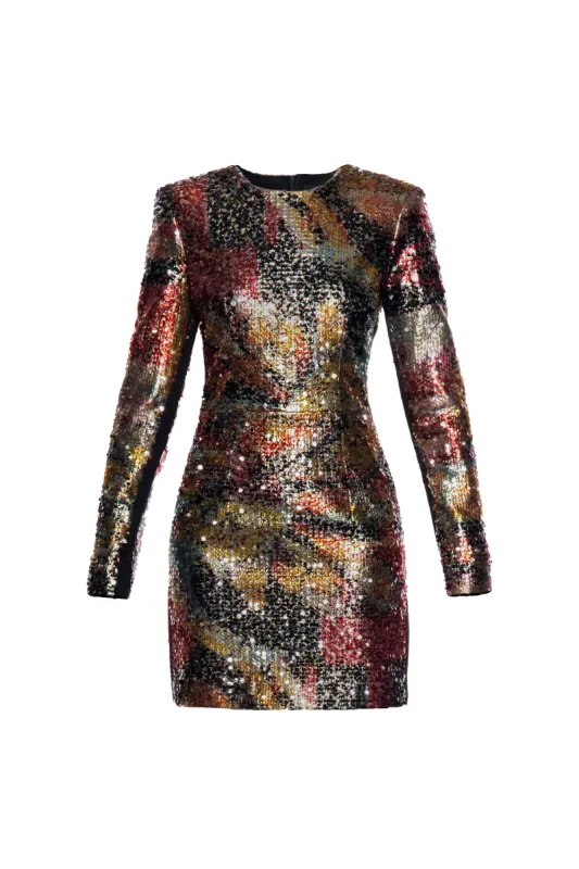 Metallic Sequin Mini Dress sold by L’momo