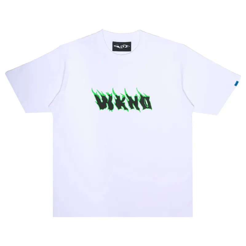 Hot Fire Tee - White made by Them Skates
