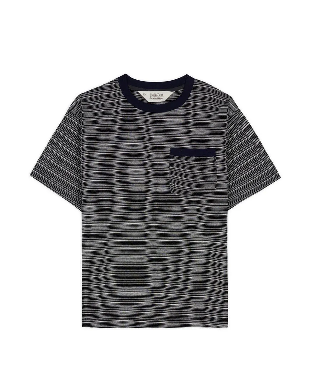 Zig Zag Stripe Short Sleeve Mockneck T-shirt - Black sold by Them Skates