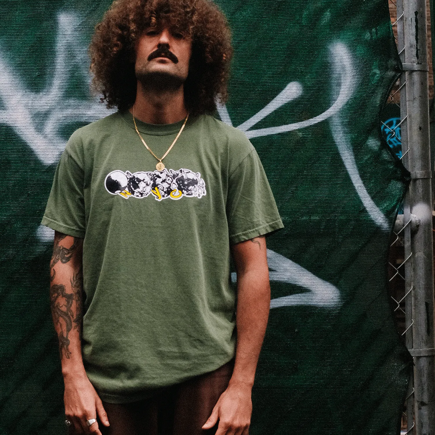 NYC SHIRT - OLIVE sold by Them Skates product image thumbnail 3
