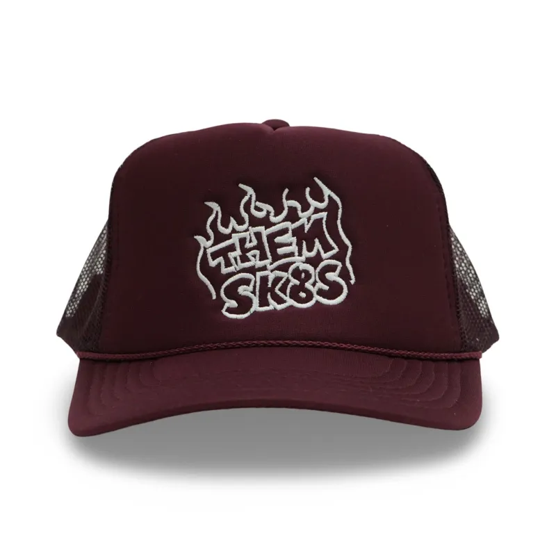 THEM SKATES - FIRE -  TRUCKER - BURGANDY made by Them Skates