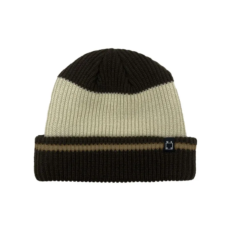 WKND - Stripe Beanie - Brown made by Them Skates