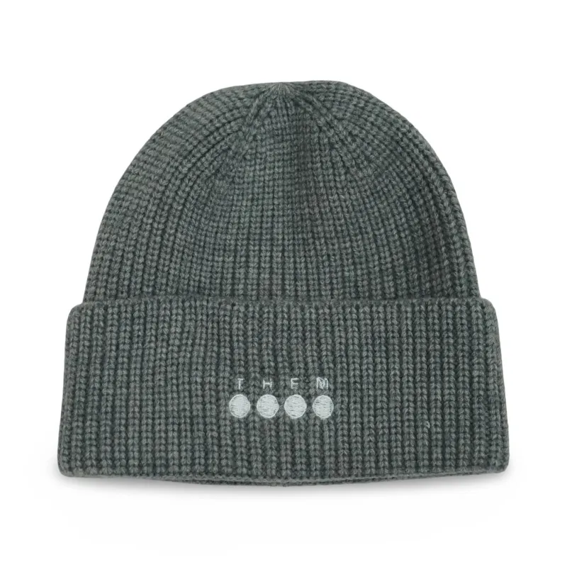 THEM SKATES - DOTS HAT - KNITTED BEANIE - GREY made by Them Skates