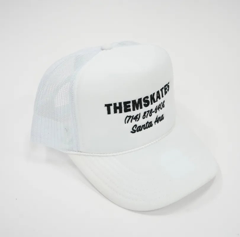 Them Skates Trucker - White - SANTA ANA made by Them Skates