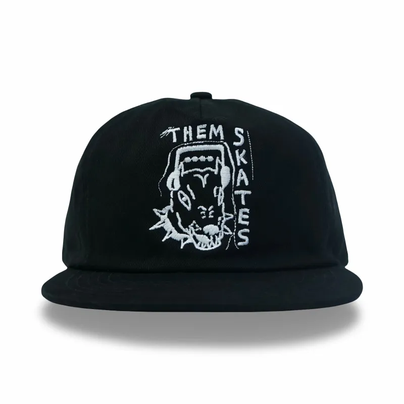THEM SKATES - DOG STRAP BACK - HAT - Black made by Them Skates