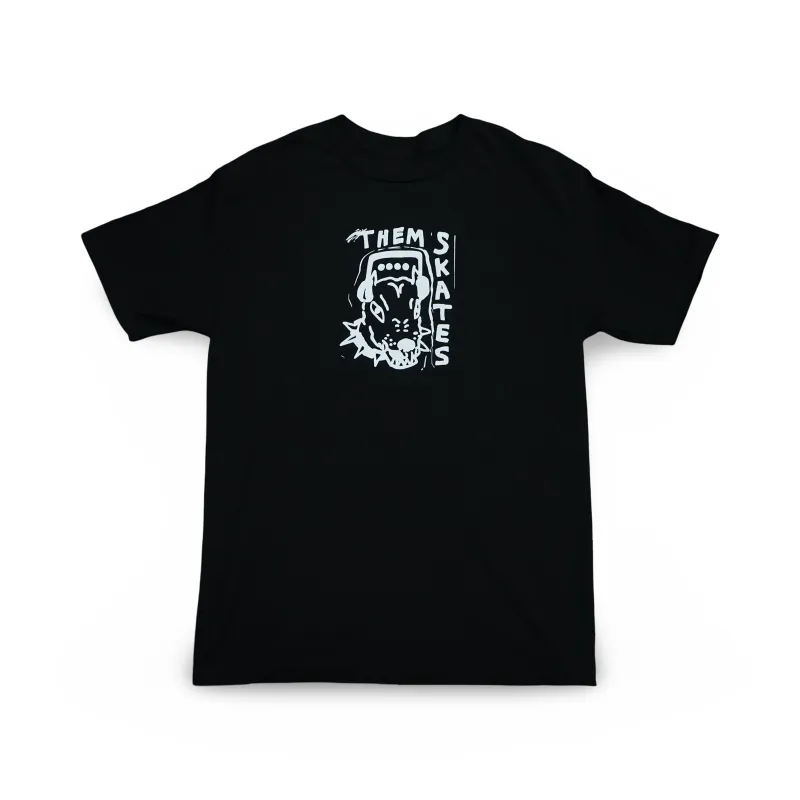 THEM SKATES DOG T-SHIRT - BLACK made by Them Skates
