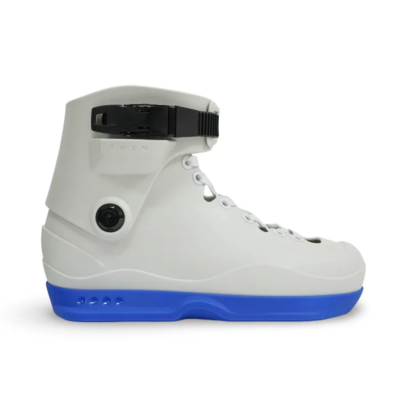 901 WHITE BOOT ONLY - BLUE SOULS made by Them Skates