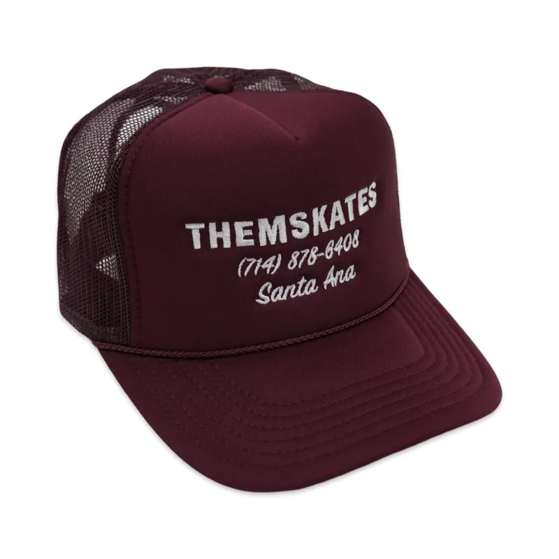 Them Skates Trucker - Burgandy - SANTA ANA made by Them Skates