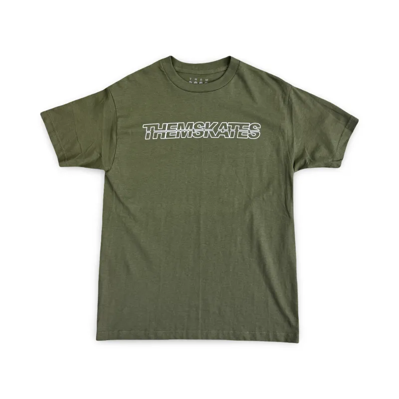 THEM SKATES T-SHIRT - OLIVE made by Them Skates