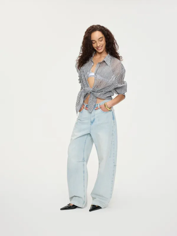 Light Twisted Denim Pants sold by Yhone