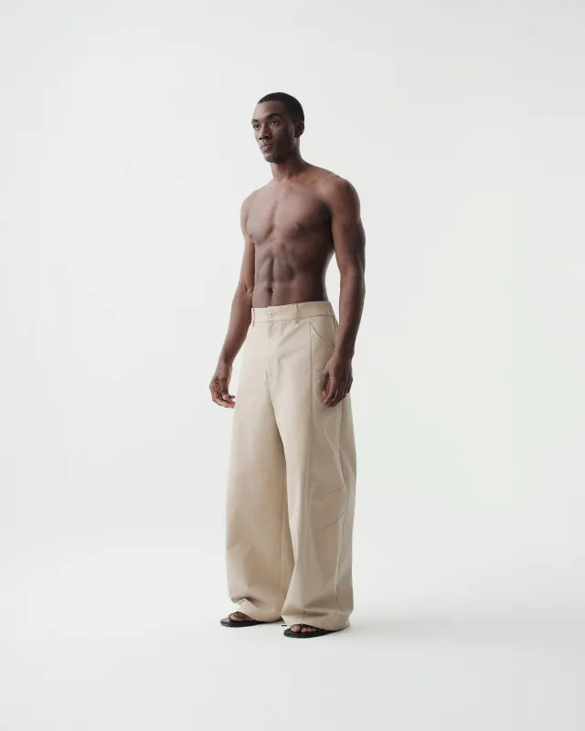 Constructed Wide Pants sold by Yhone