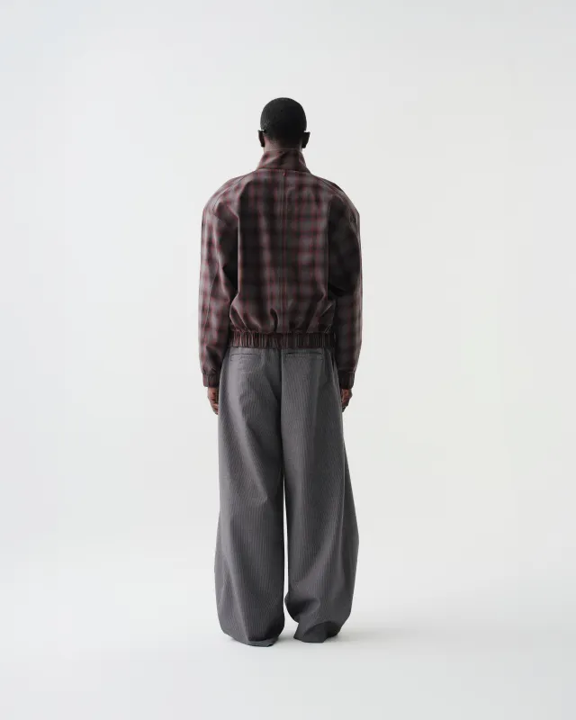 Composed High-neck Jacket - Grid sold by Yhone