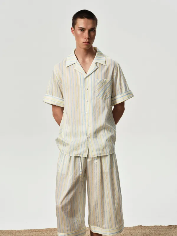 Sun Stripe Resort Shorts made by YHONE