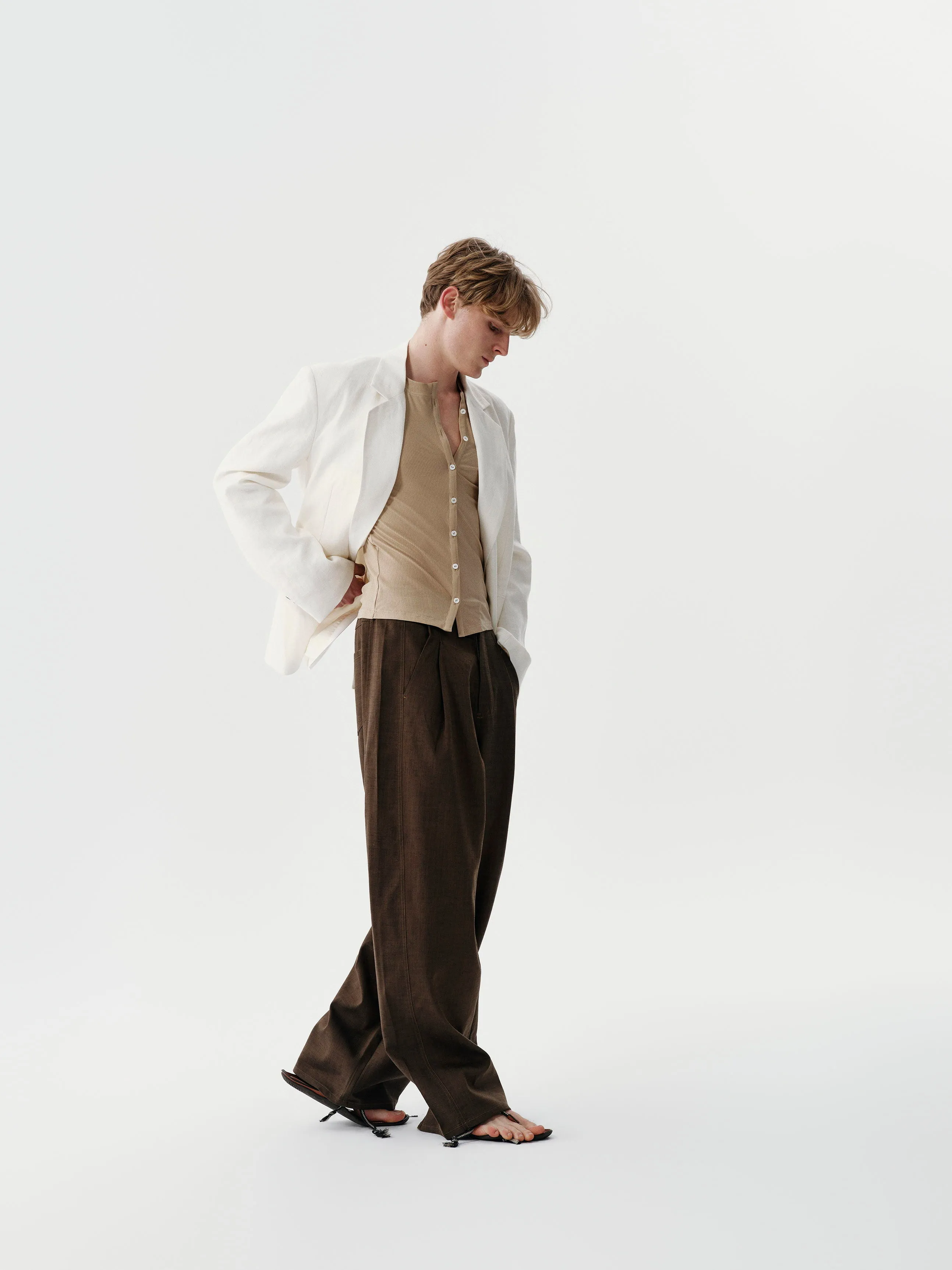 Contour Pleat Trousers sold by YHONE product image thumbnail 5