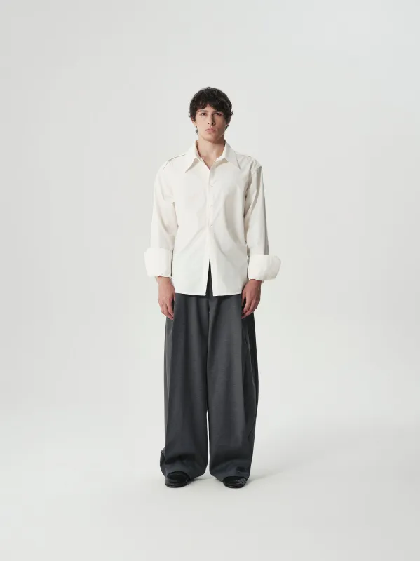 Pleated Shoulder Shirt made by YHONE