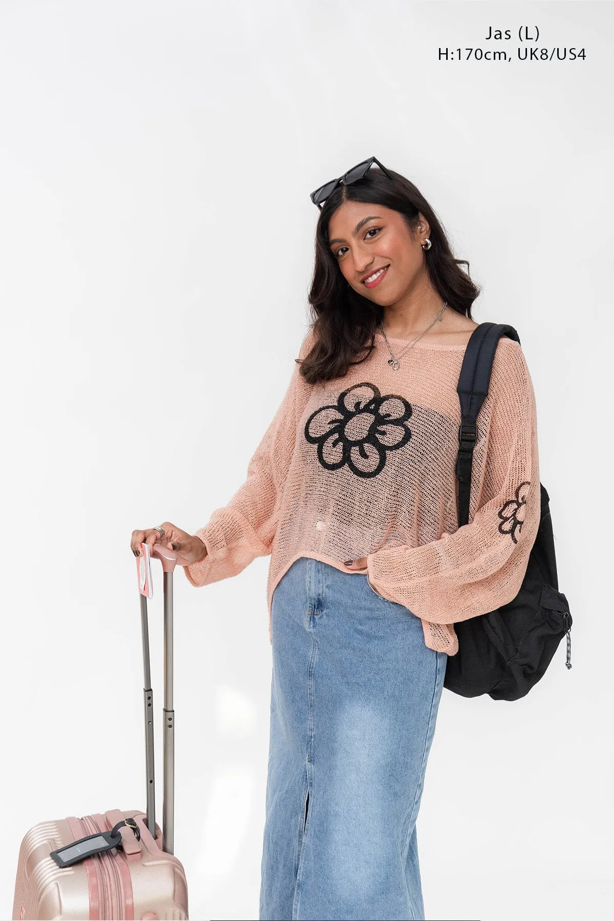 PEACH DAISY MESH SWEATER sold by Playhood product image thumbnail 5