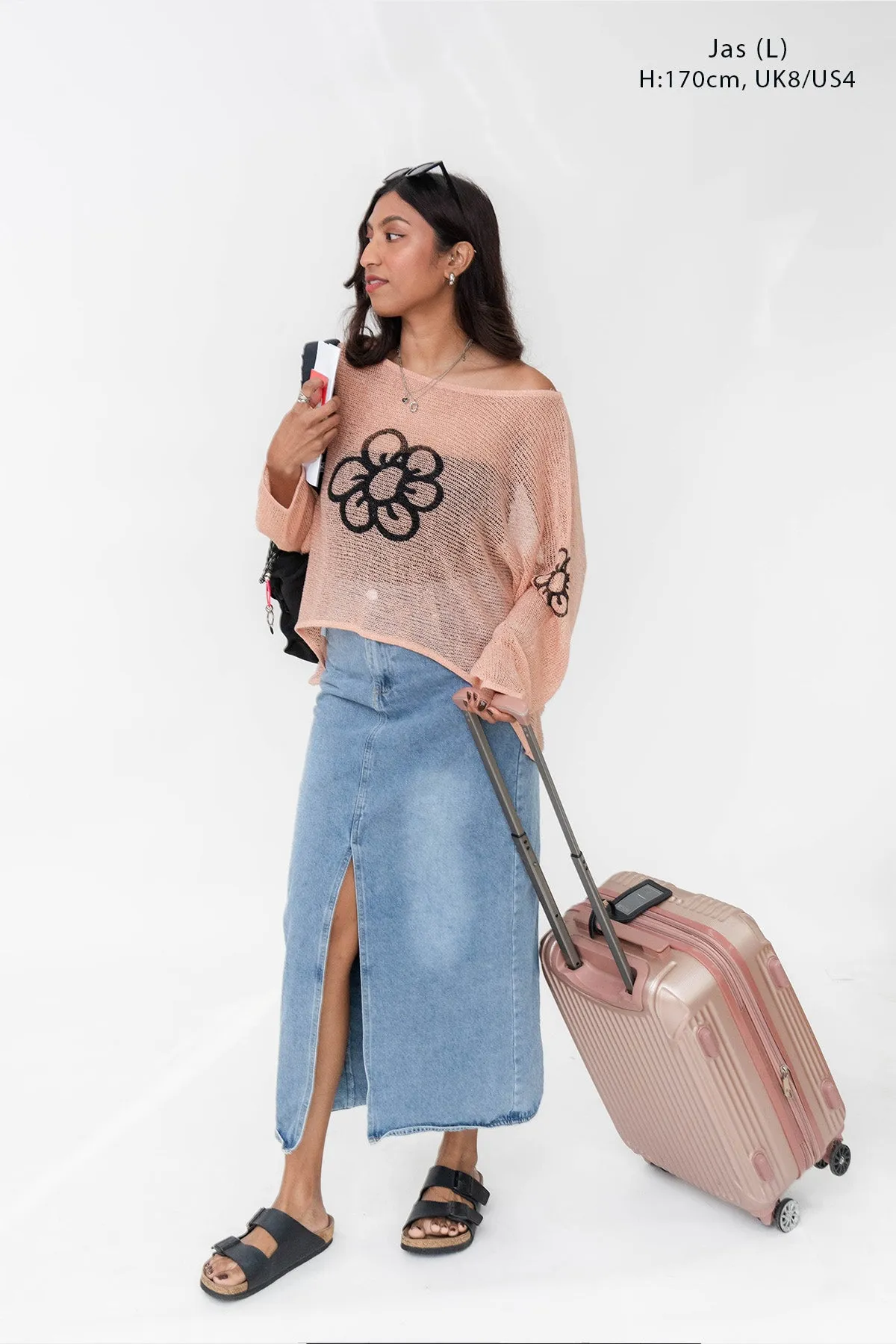 PEACH DAISY MESH SWEATER sold by Playhood product image thumbnail 4