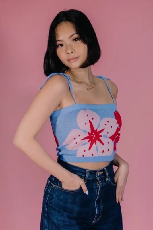 Sakura Blossom Knit Tube Top sold by Playhood