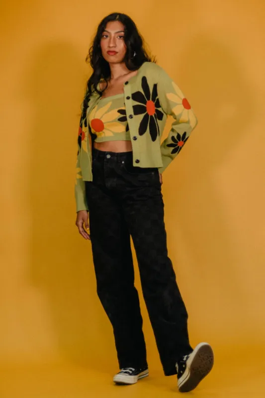 Sunflower Bloom Knit Cardigan sold by Playhood